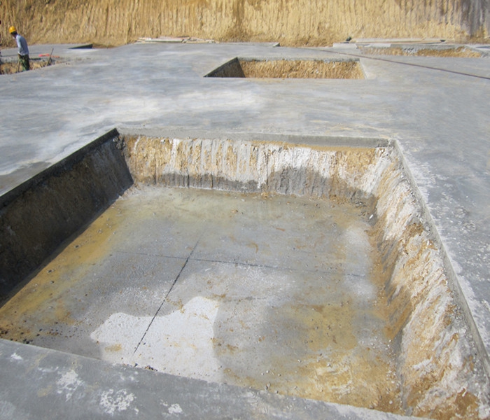 南昌市建筑設(shè)計(jì)研究院總部辦公大樓工程筏板基礎(chǔ)下柱墩找平、彈線